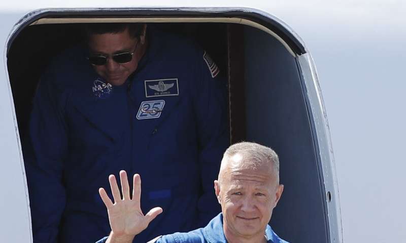 Astronauts arrive for NASA's 1st home launch in decade