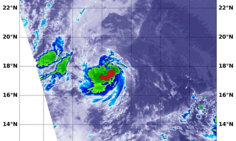 NASA analyzes new eastern Pacific Ocean Tropical Depression 7E