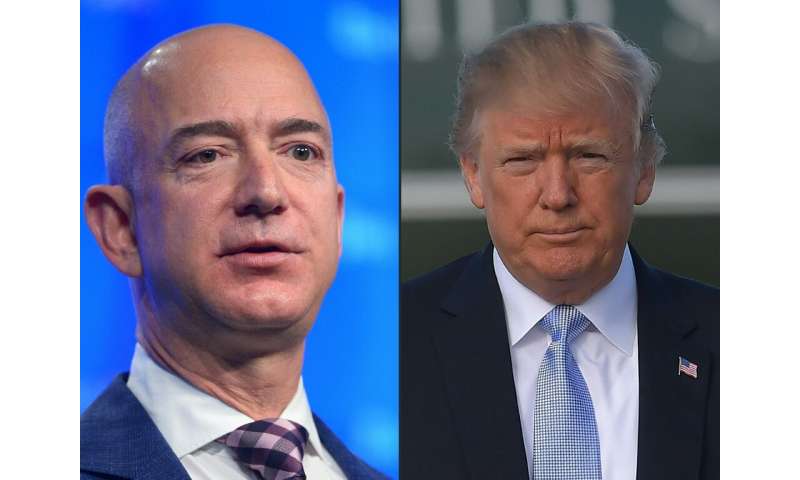 Amazon says the tech giant lost a major Pentagon cloud computing contract because of President Donald Trump's animosity for its 