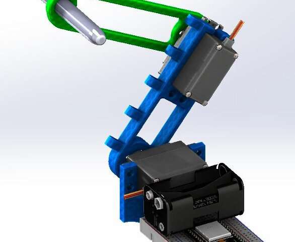 An open-source and low-cost robotic arm for online education