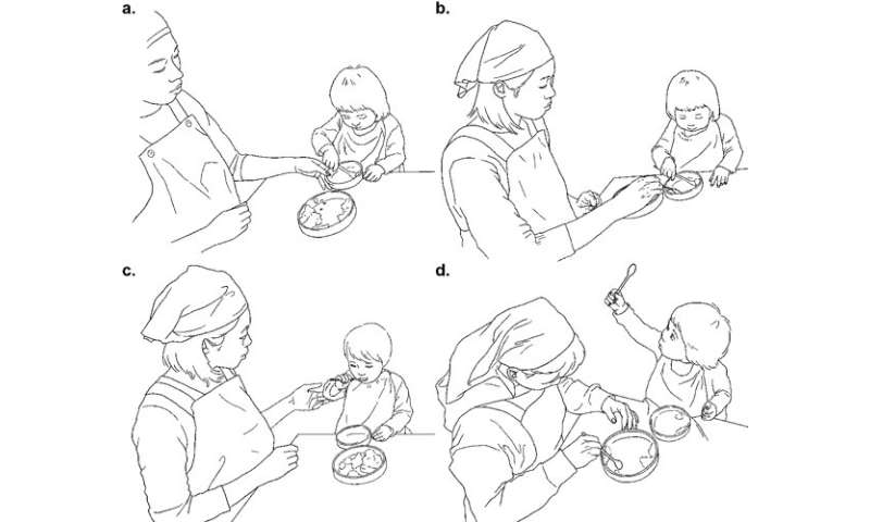 Do toddlers learning to spoon-feed seek different information from caregivers' hands & faces?