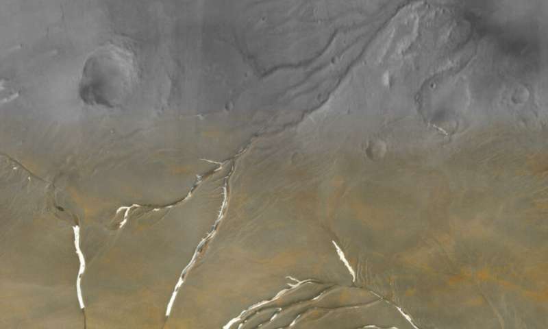 Early Mars was covered in ice sheets, not flowing rivers
