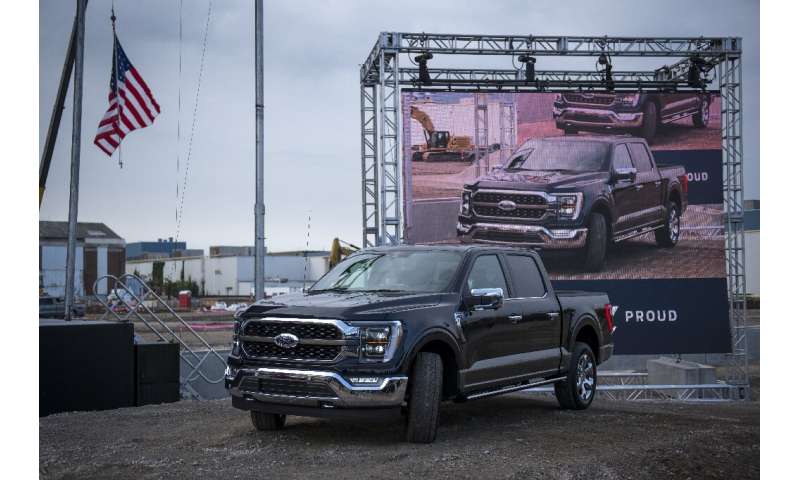Ford shares rose after it reported better-than-expected quarterly profits on higher US sales of pickups and other large vehicles