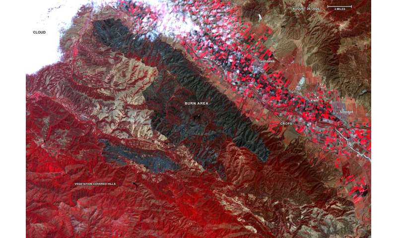 From space and in the air, NASA tracks California's wildfires