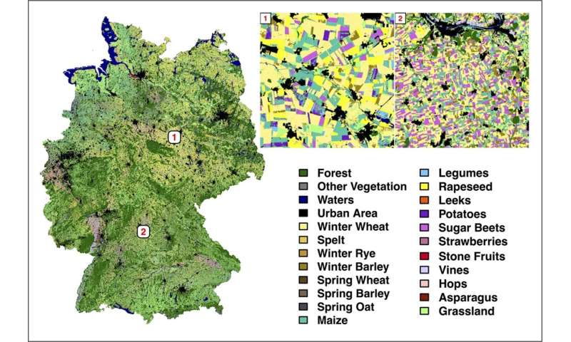 Identifying land cover from outer space / Machine learning methods provide detailed information on crop types