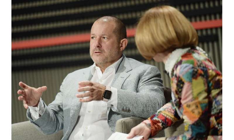 Jony Ive (L), pictured in October 2018, will join forces with Airbnb