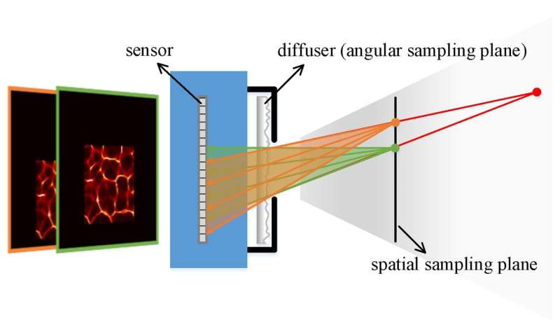 Lensless light-field imaging through diffuser encoding