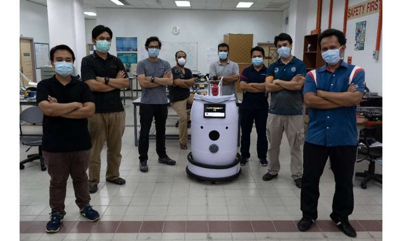 'Medibot' is mounted with a camera and screen via which patients can communicate remotely with medics