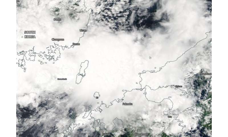 NASA finds Jangmi now an Extra-Tropical Storm