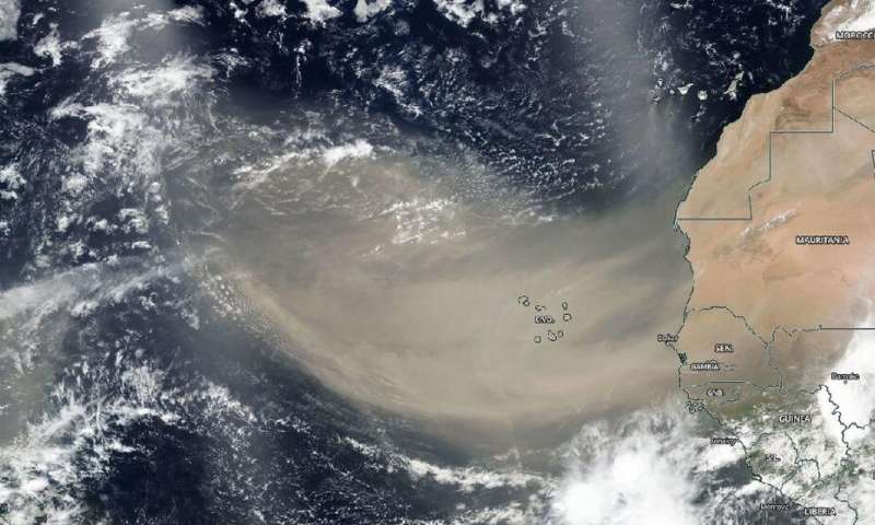 NASA observes large Saharan dust plume over Atlantic ocean