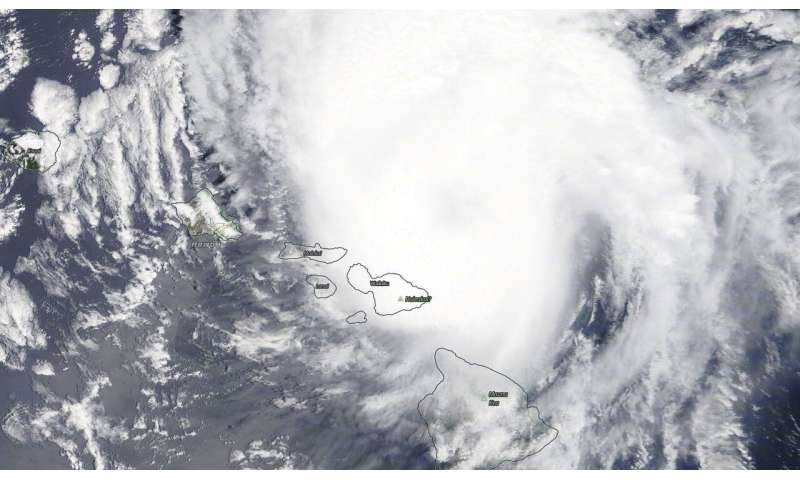 NASA sees hurricane Douglas brush Hawaii