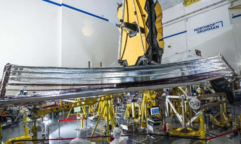 NASA's Webb sunshield successfully unfolds and tensions in final tests