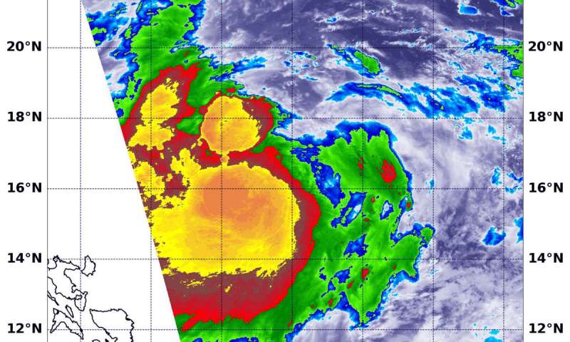 NASA Terra Satellite sees development of Tropical Storm Maysak