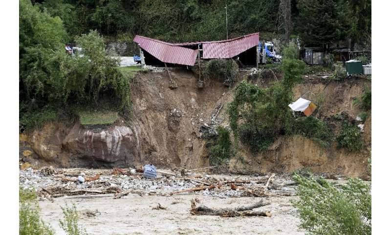 On the French side, rescue efforts were also being hampered after sections of roads collapsed