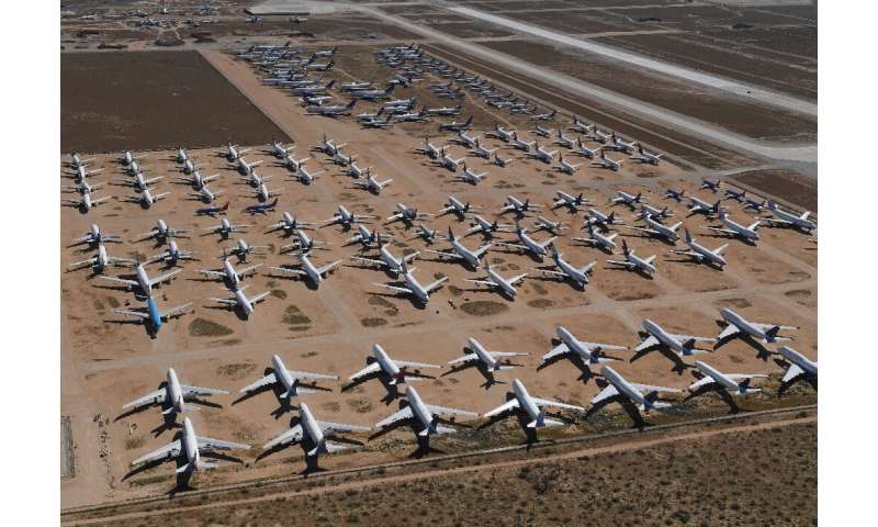 Parking lots for unused airliners, known as 'boneyards', have filled up because of the coronavirus