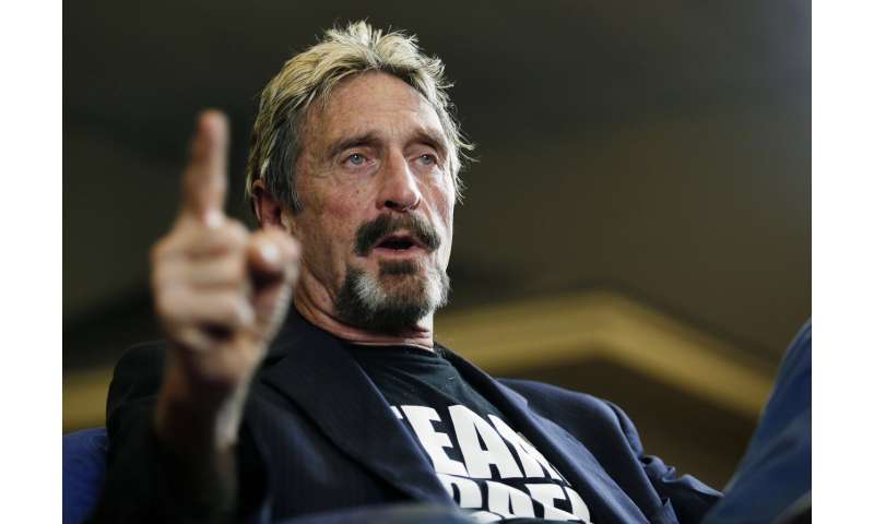 Software company founder McAfee charged with tax evasion