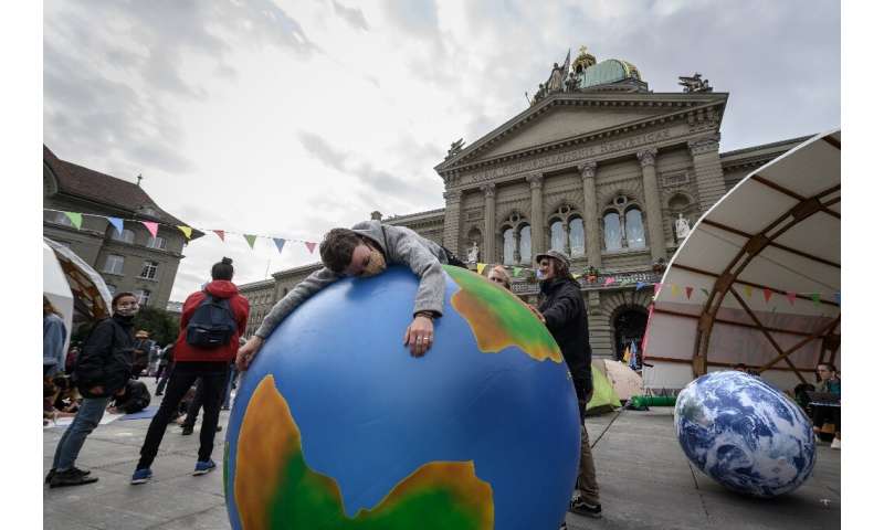 The Countdown event seeks to highlight ways to take action, setting it apart from climate protests such as this one in Bern, Swi
