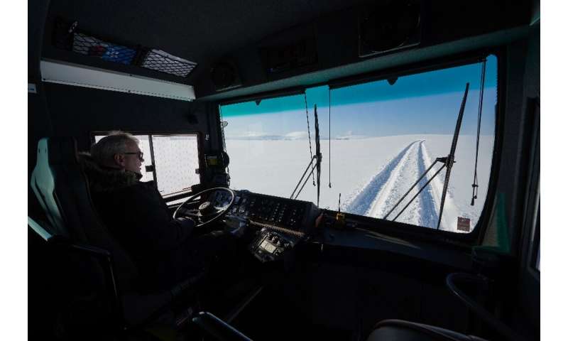The glacier bus was created by Astvaldur Oskarsson, 59 (pictured)