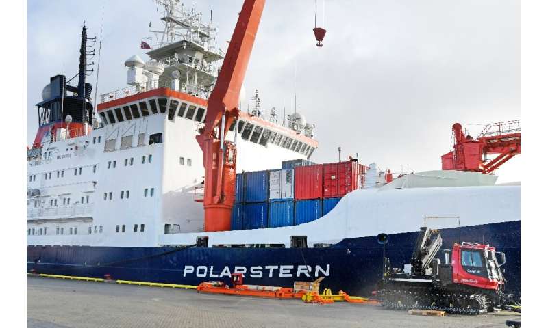 The Polarstern icebreaker was frozen into the Arctic sea ice for months as part of the expedition