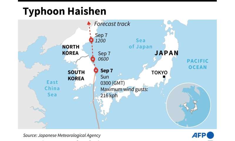 Typhoon hits South Korea after triggering landslides in Japan