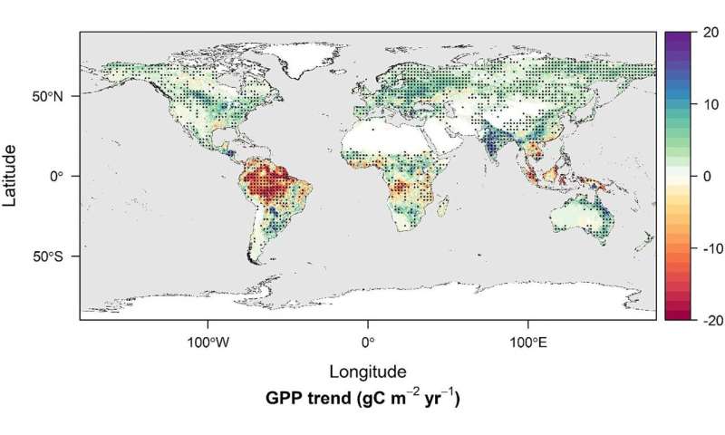 Water limitations in the tropics offset carbon uptake from arctic greening