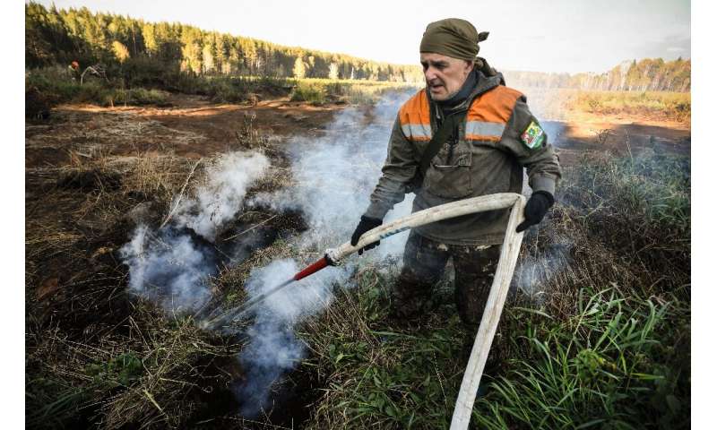 Water-resistant, underground peatland blazes in Russia's Arctic circle are &quot;climate bombs&quot;, environmental activists sa