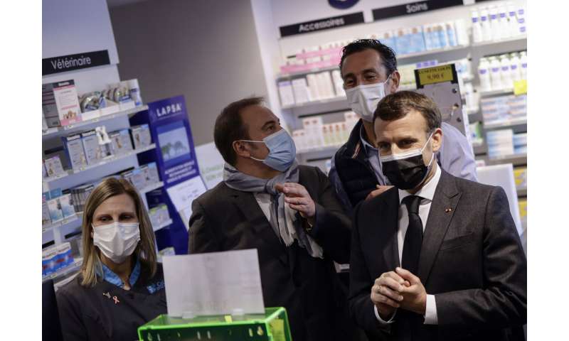 France hit by 3rd virus surge; culture minister in hospital