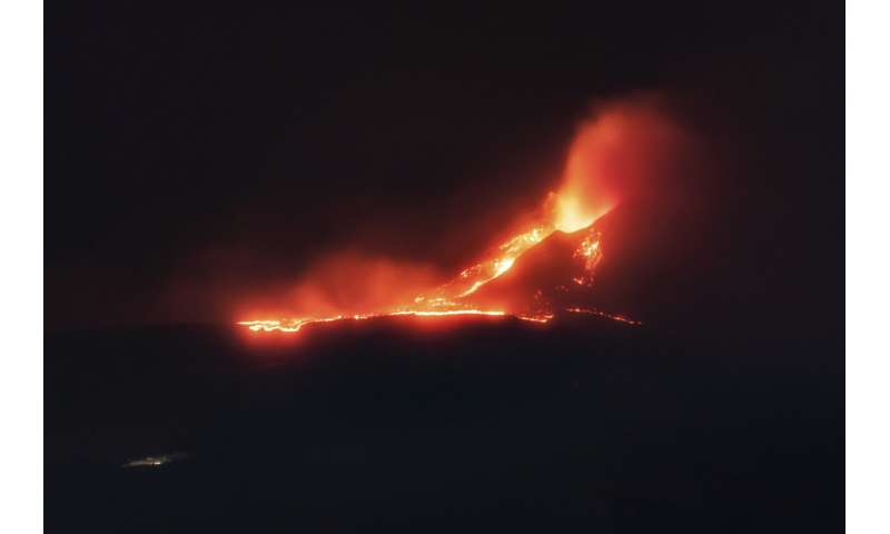 Sicilian village cleans up ash, stones from Mt Etna eruption