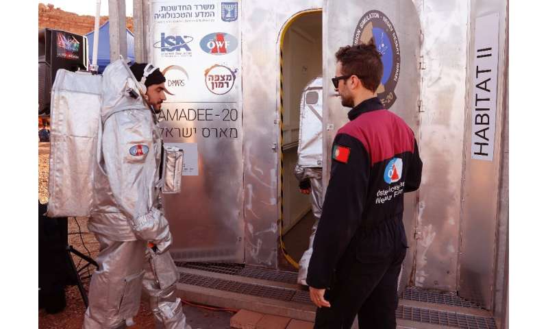 An astronaut from the team enters the sealed habitat, to be supervised by a Mission Support Center in Austria