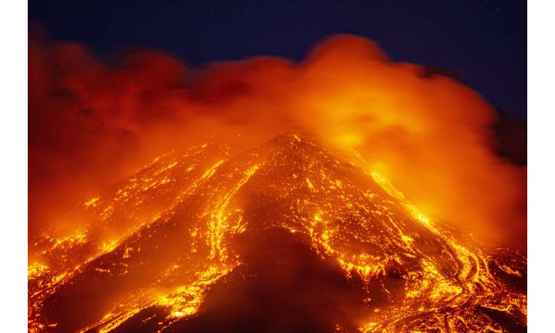 Sicilian village cleans up ash, stones from Mt Etna eruption