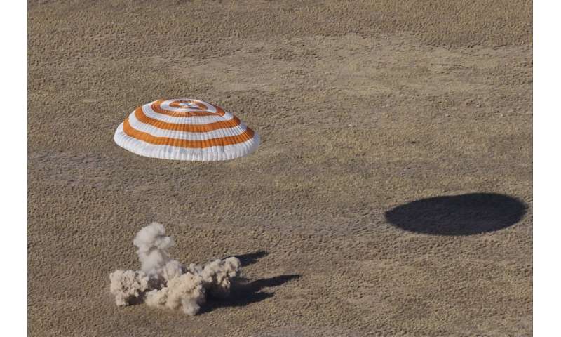 3 Russian cosmonauts return safely from Intl Space Station