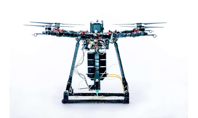 3D printing drones work like bees to build and repair structures while flying