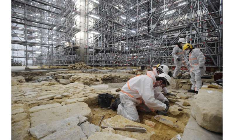Archaeologists are racing to finish their work before reconstruction resumes at the end of the month