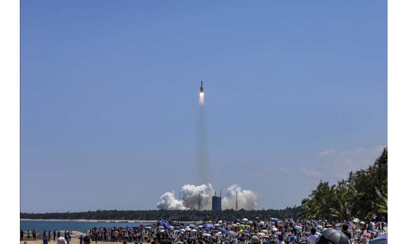 China launches one of 2 lab modules to join space station