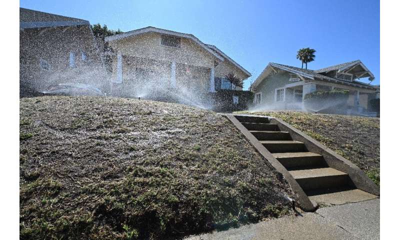 Despite water restrictions in Los Angeles, it is relatively common to see sprinklers operating at prohibited times