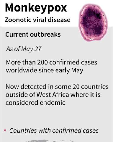 Factfile on the current oubreak of monkeypox as dozens of cases of the rare disease are detected in North America, Europe and th