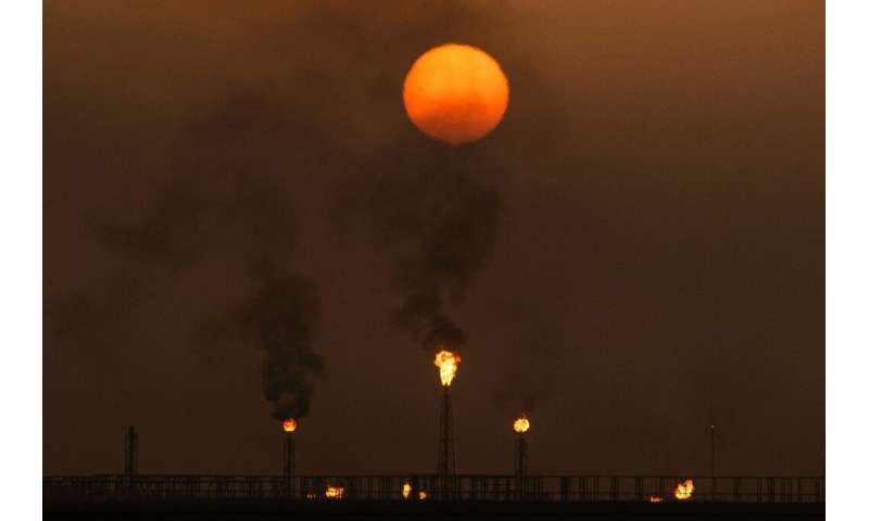 Flare stacks in Iraq burn off excess gas: the COP27 talks have been dominated by calls for wealthier nations to step up their co