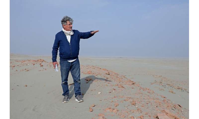 French archaeologist Regis Vallet leads the French-Iraqi expedition team at the site of the Sumerian city-state of Larsa, near t