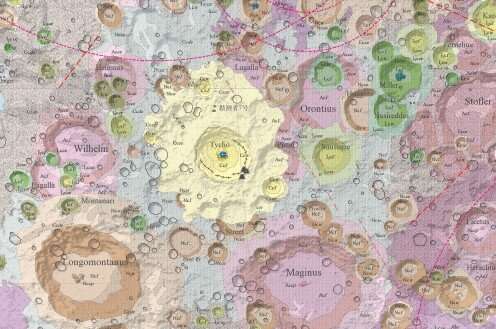 Geologic map of the entire moon at 1:2,500,000 scale