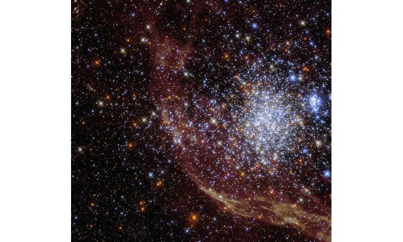 Hubble captures dual views of an unusual star cluster