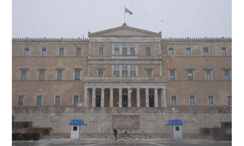 Severe weather brings snow to Athens, Greek islands