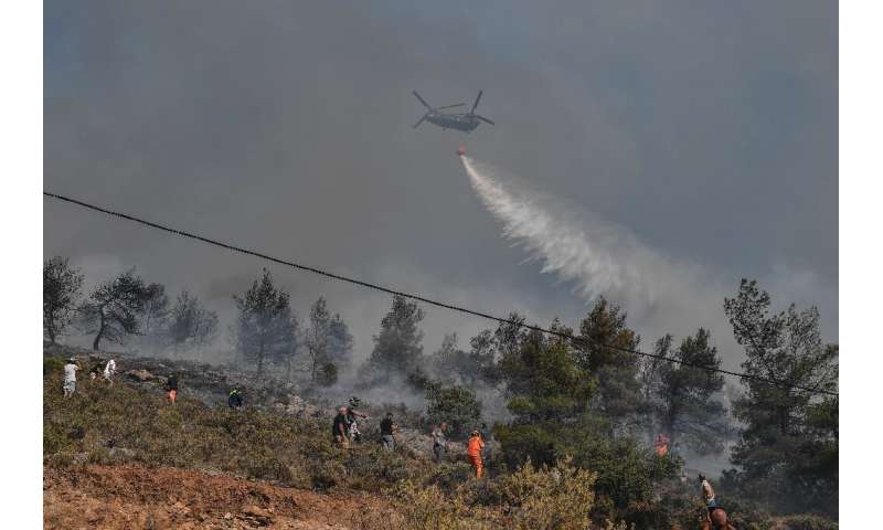 Water-bombing aircraft and helicopters were called in to help control the fires
