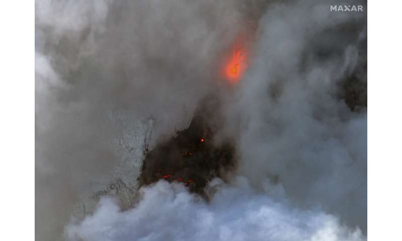 A volcano erupts in southwestern Iceland and spews magma in a spectacular show of Earth's power