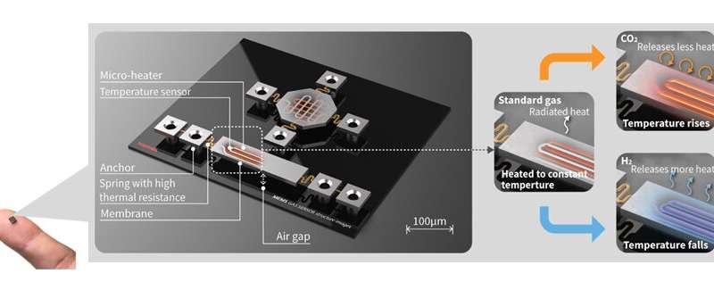 Compact sensing technology measures mixture concentrations of three or more gases in real time