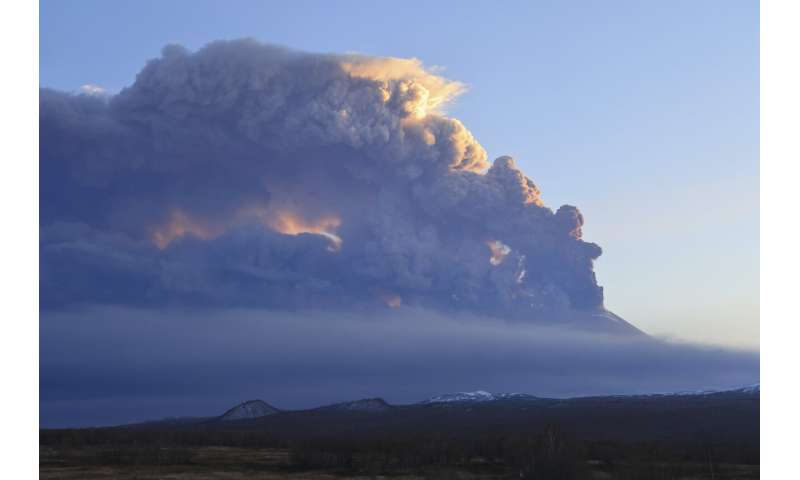 Eruption of Eurasia's tallest active volcano sends ash columns above a Russian peninsula