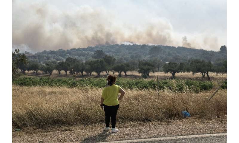 Greece suffers from wildfires during its heat