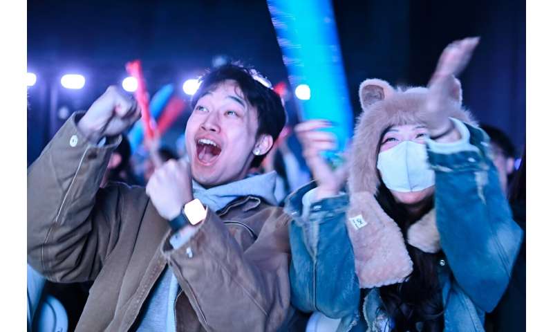 Hundreds gathered for a viewing party in Beijing for the League of Legends world championship final