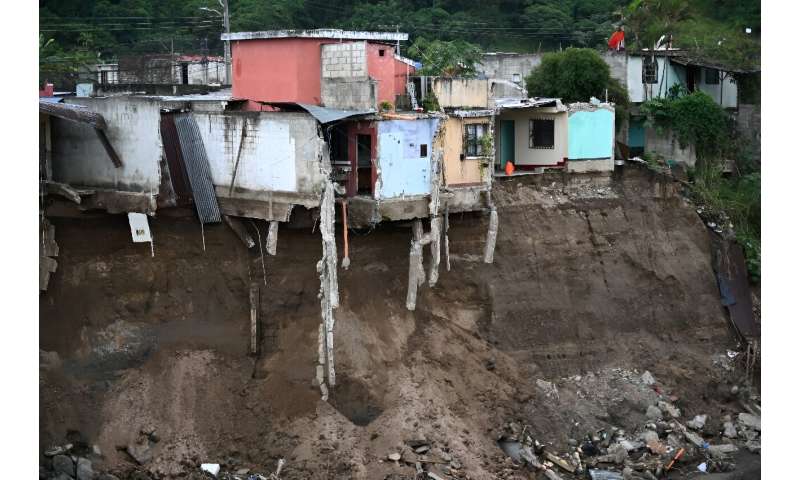 In the south of Guatemala, heavy rains have caused houses to collapse