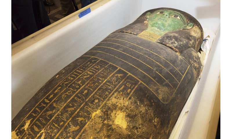 Looted ancient sarcophagus returned to Egypt from US