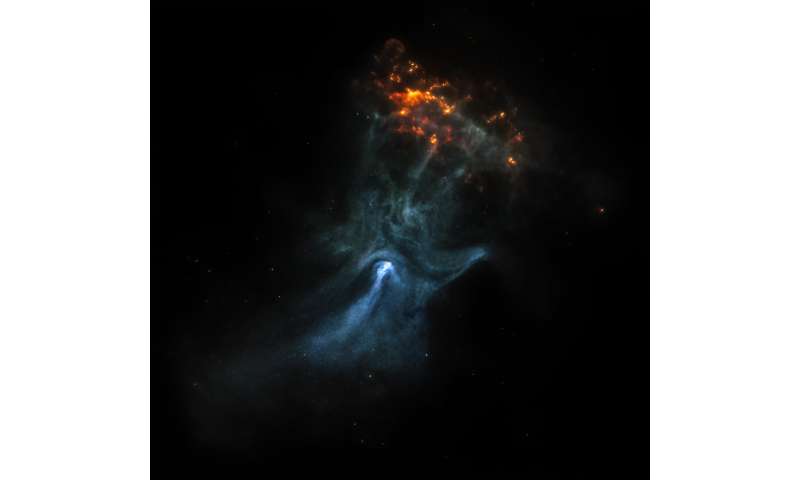 NASA X-ray telescopes reveal the 'bones' of a ghostly cosmic hand